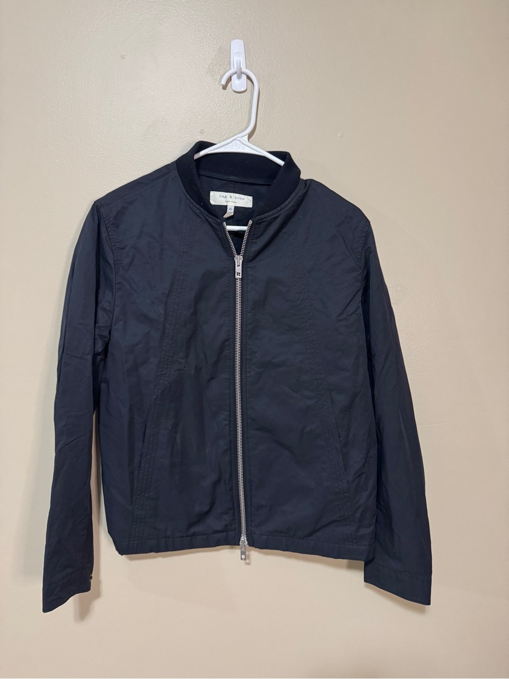 rag & bone charcoal lightweight bomber jacket